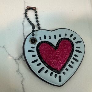 Coach x Keith Haring Limited Edition Leather Heart Charm